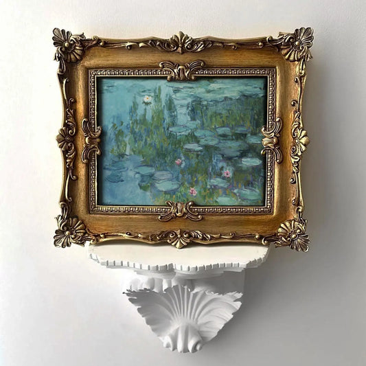Turquoise Water Lilies Framed Giclée Art Print