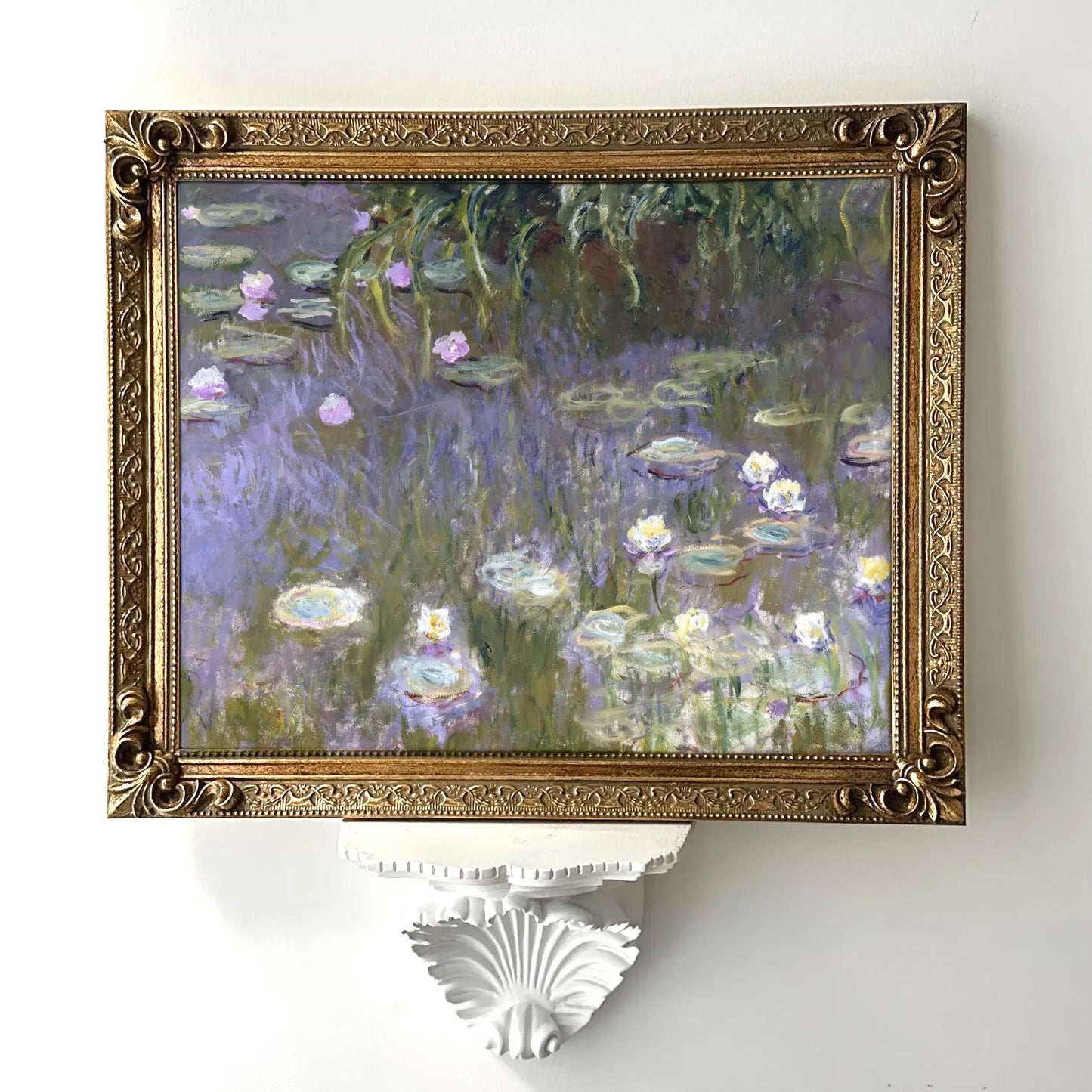 Lavender Water Lilies Framed Giclée Art Print