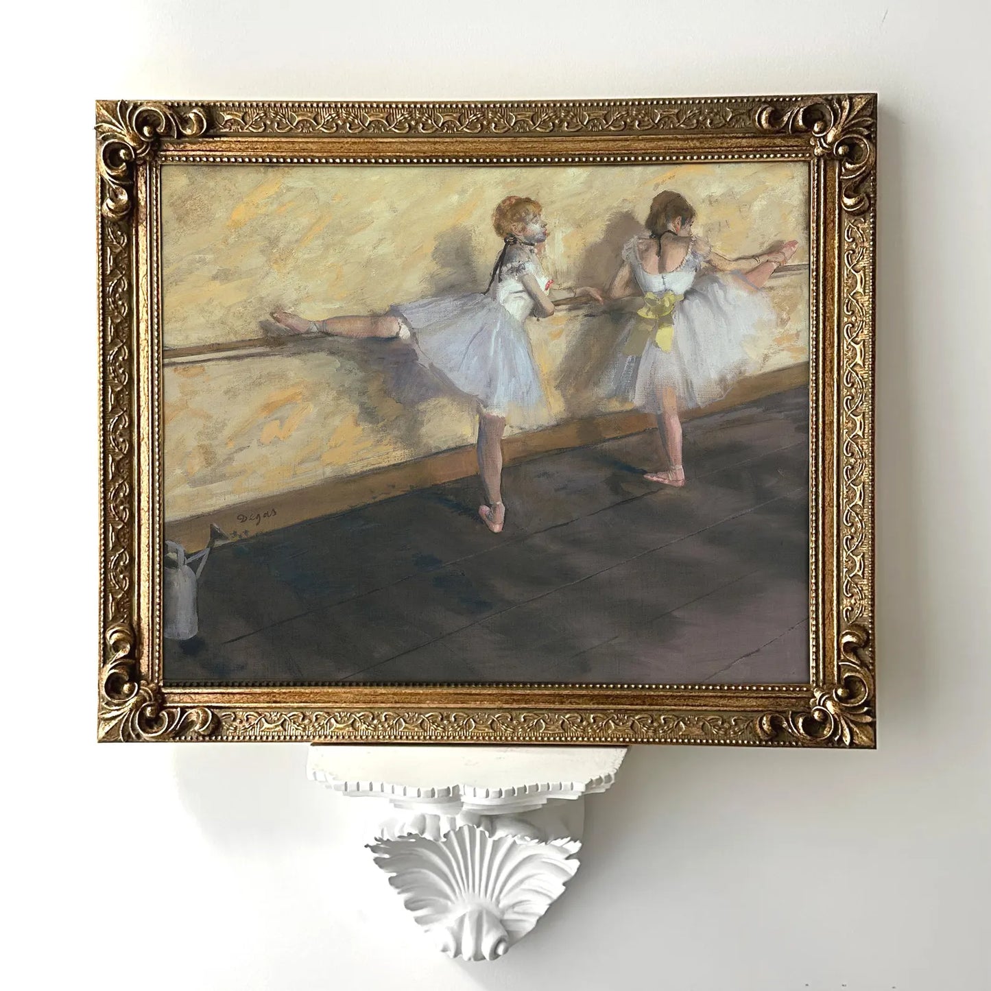 Dancers Practicing at the Bar Framed Giclée Art Print