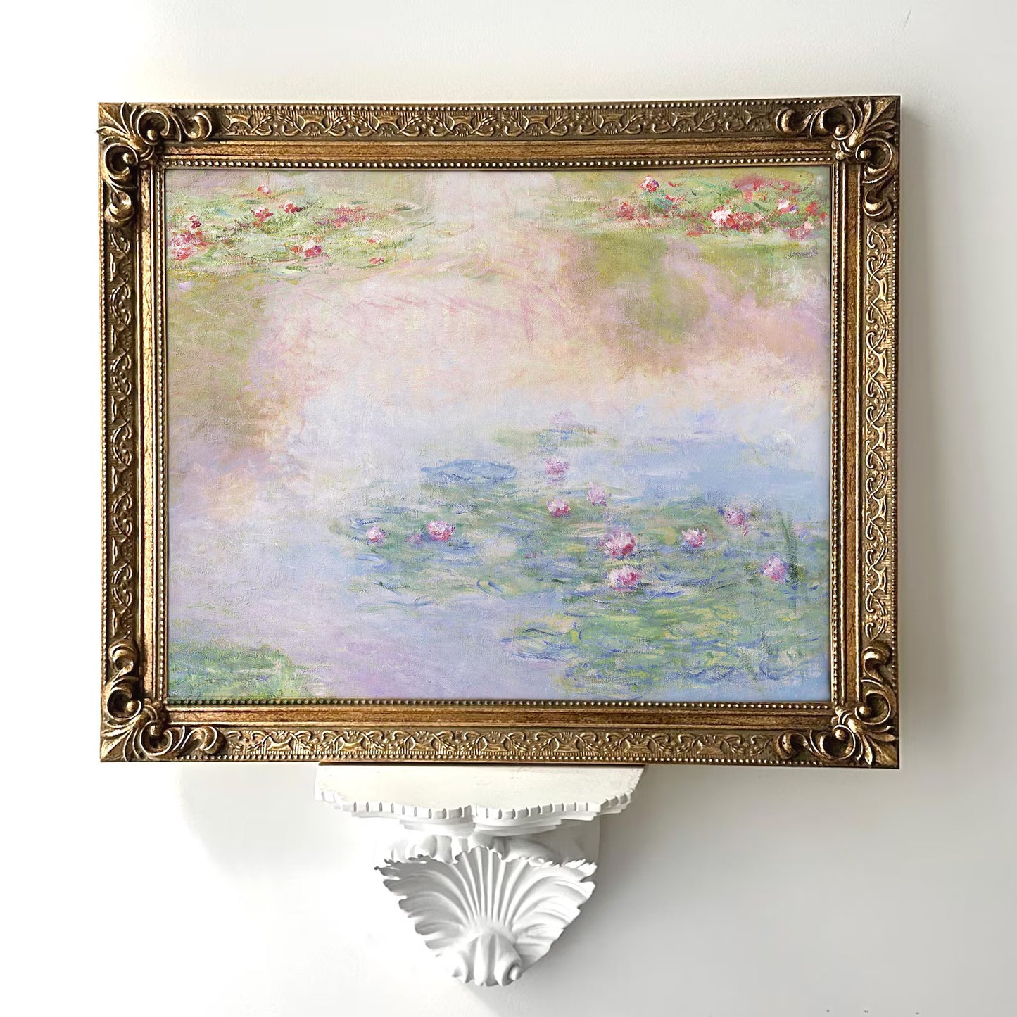 Pastel Water Lilies Framed Giclée Art Print