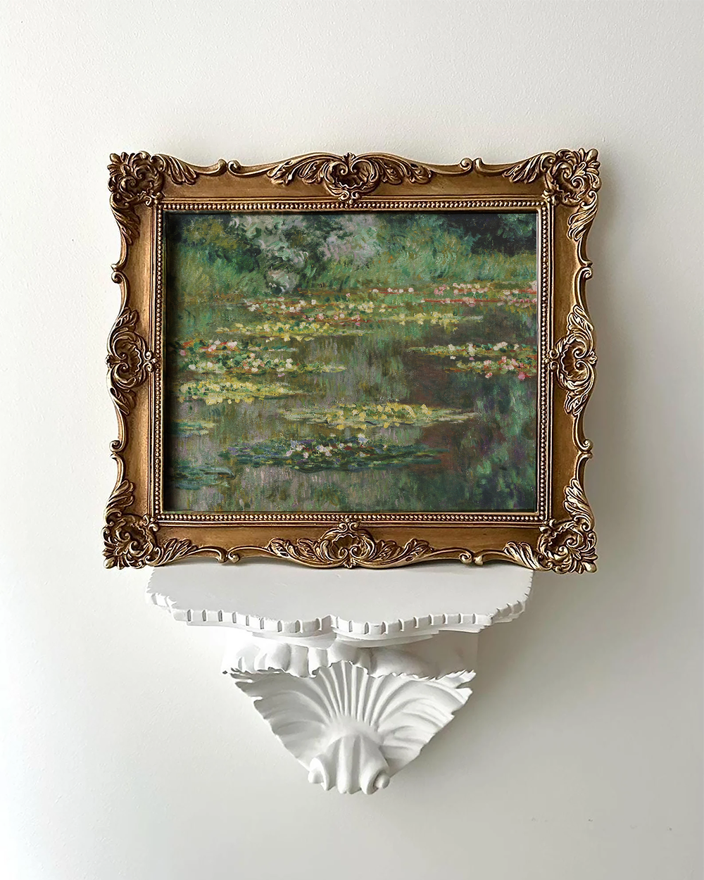 Green Water Lilies Framed Giclée Art Print