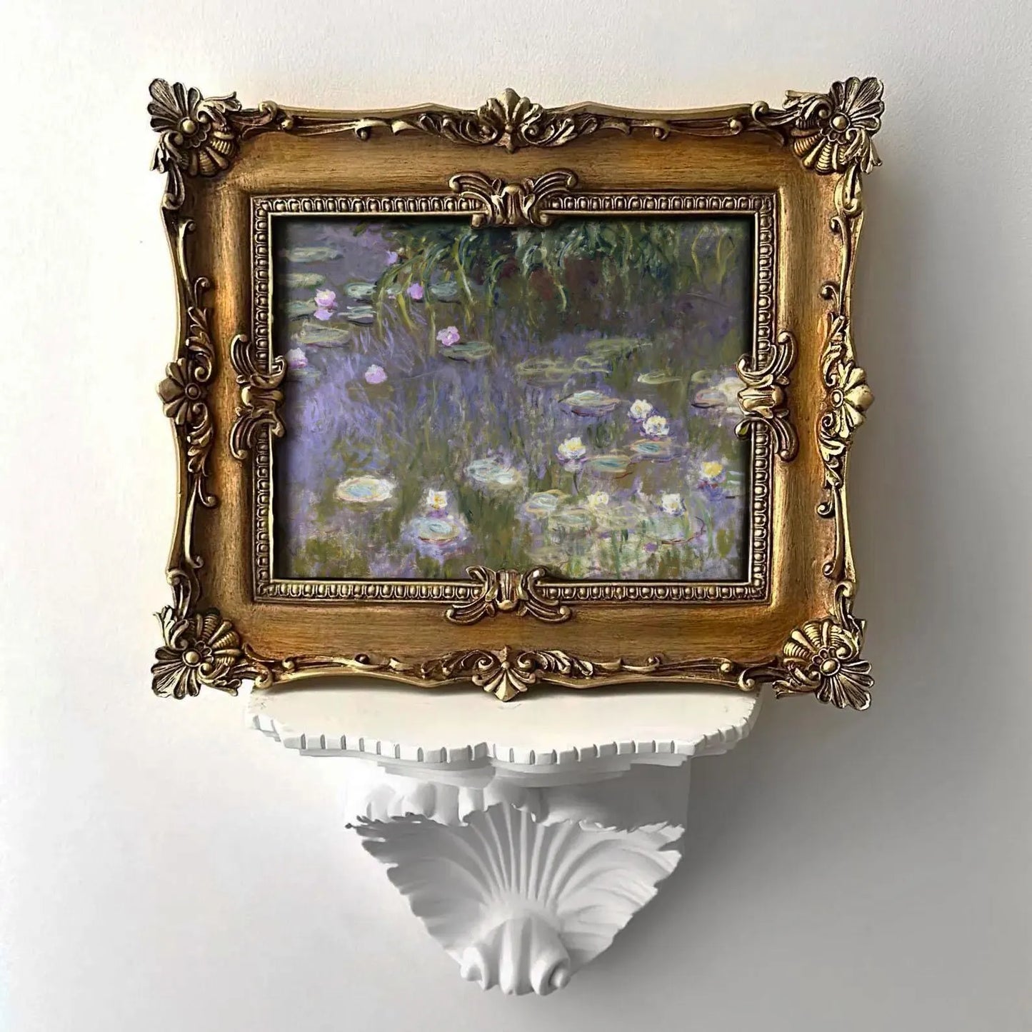 Lavender Water Lilies Framed Giclée Art Print