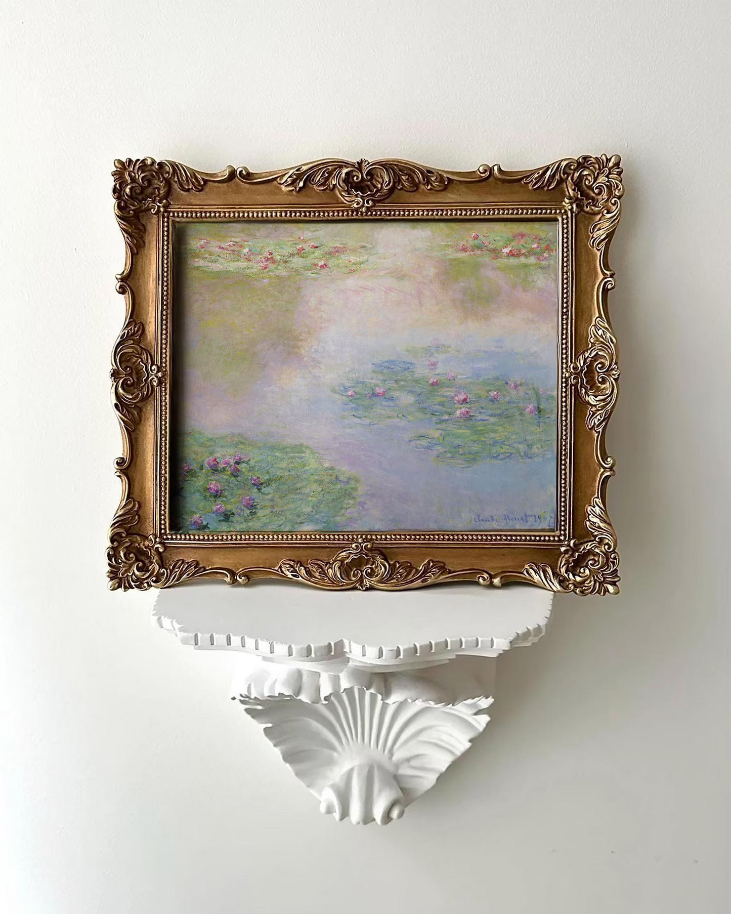 Pastel Water Lilies Framed Giclée Art Print