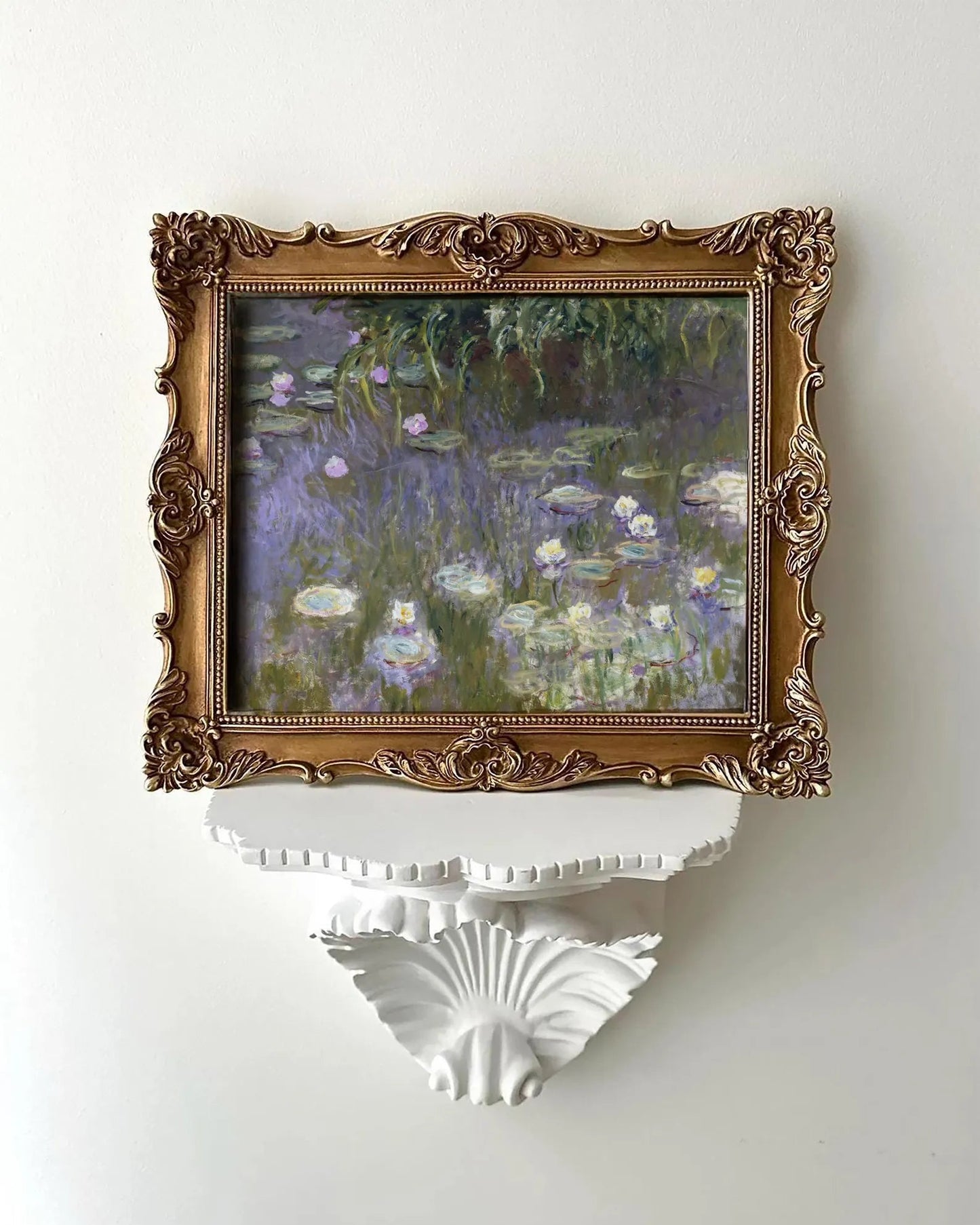Lavender Water Lilies Framed Giclée Art Print