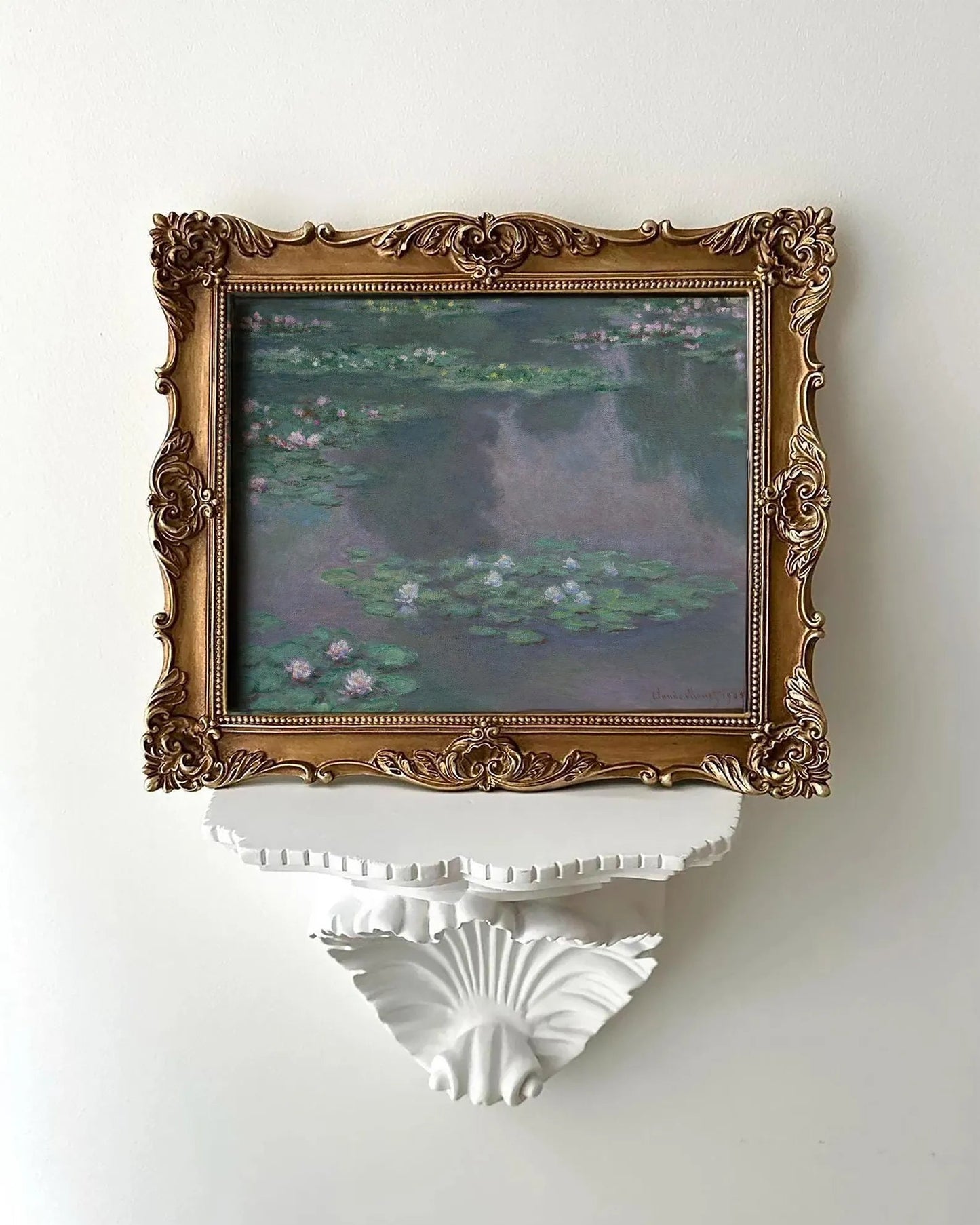Twilight Water Lilies Framed Giclée Art Print
