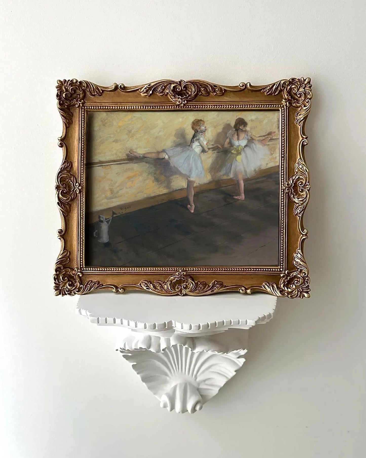 Dancers Practicing at the Bar Framed Giclée Art Print