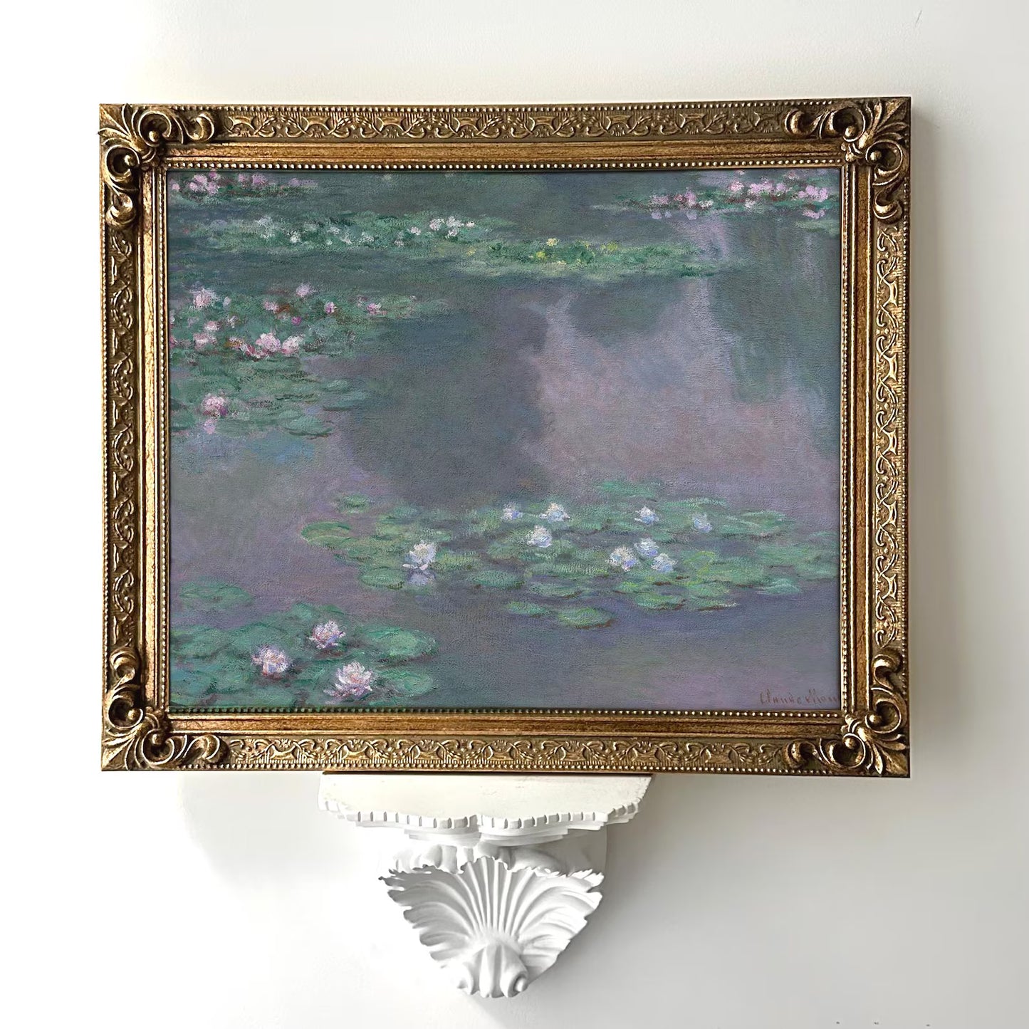 Twilight Water Lilies Framed Giclée Art Print